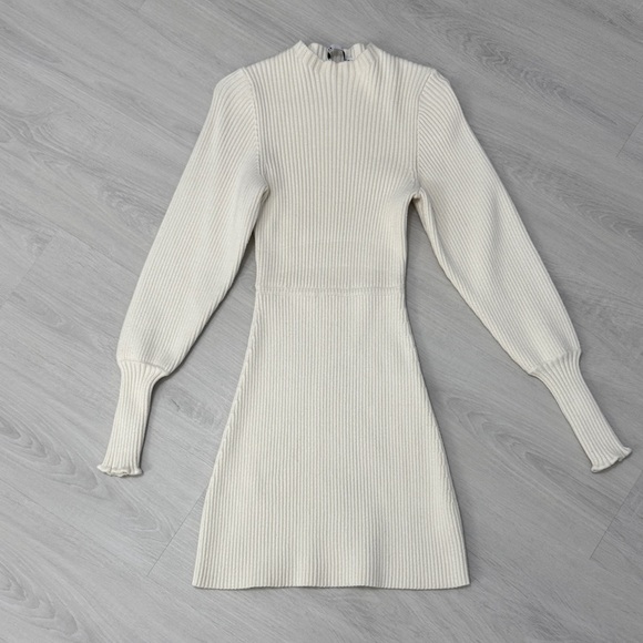 Zara Dresses Zara Cream Long Sleeve Knit Dress Poshmark — free download